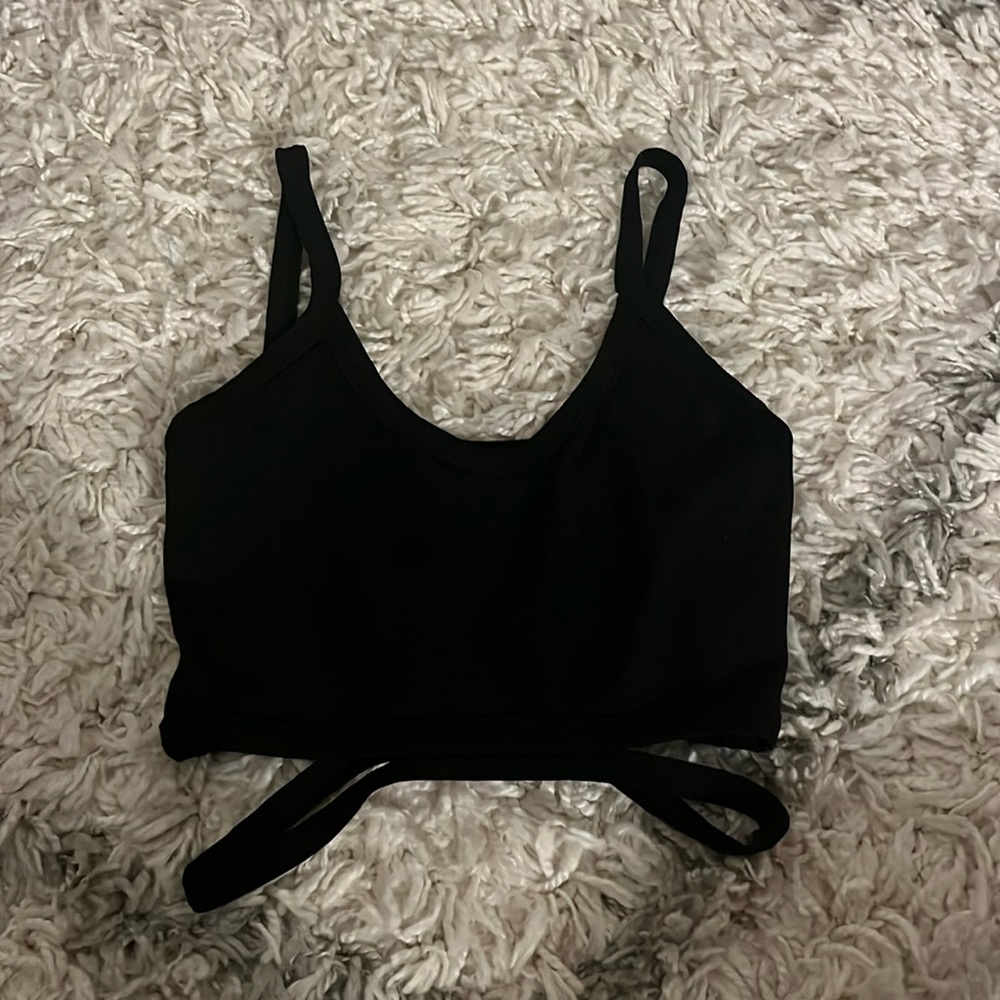 Garage black cut out tank top